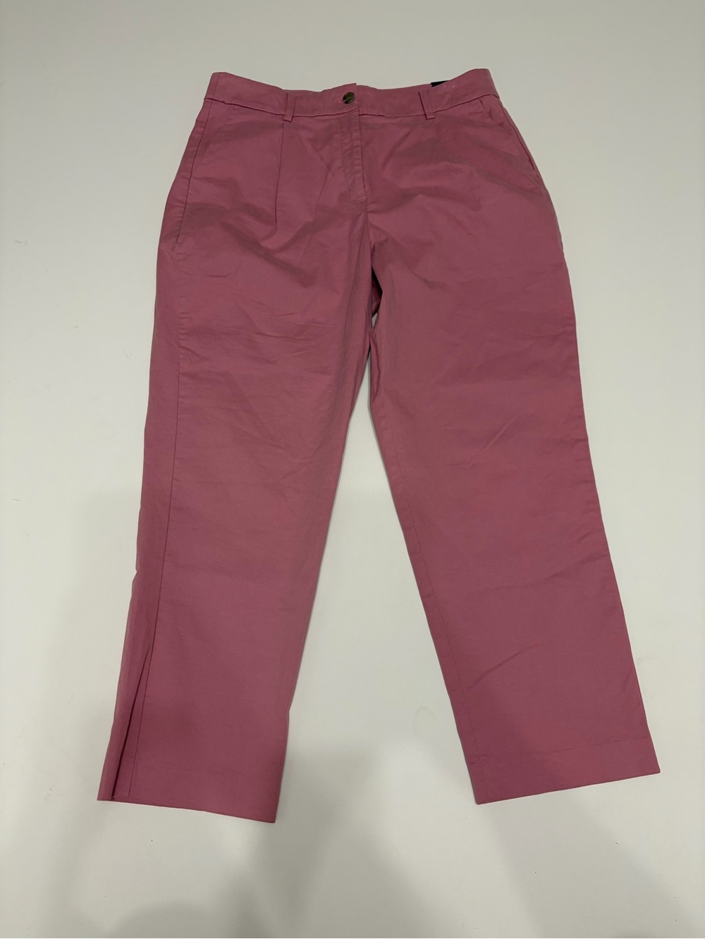 Express Cropped Straight-Leg Pants in Dusty Rose